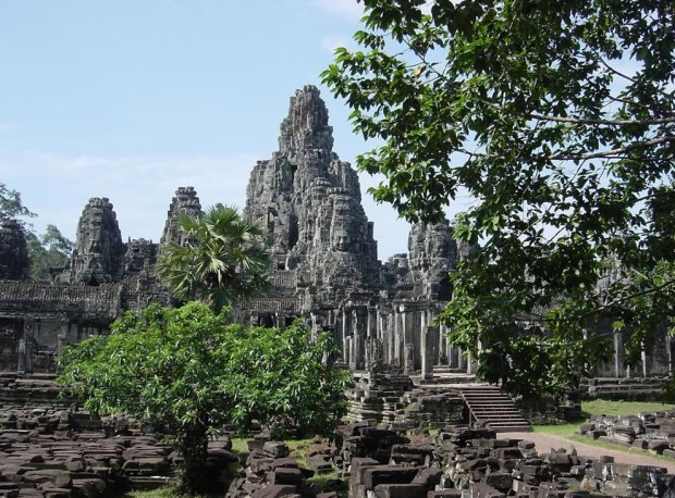13th-century-Bayon-Khmer-Buddhist-temple-—-at-Angkor-Cambodia
