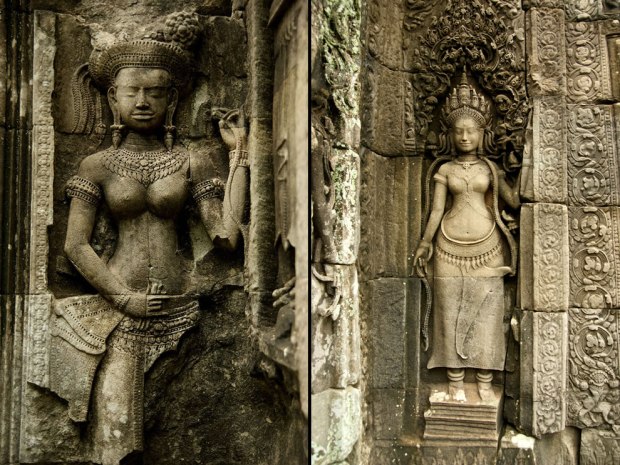 Angkor-Thommanon-relief-A-statue-at-the-Bayon-temple-in-Angkor-Thom-Cambodia